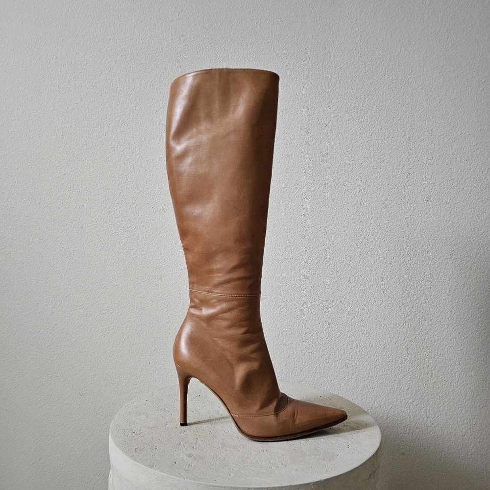 Gucci leather knee high boots